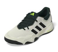 adidas Men's Solematch Control 2 Tennis Shoes, White/Silver met./Aurora Ivy, 15 UK