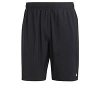 adidas Men's Solid CLX Classic-Length Swim Shorts, Black/Lucid Lemon, S