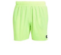 adidas Men's Solid CLX Short-Length Swim Shorts, Lucid Lemon/Black, XXS