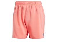 adidas Men's Solid CLX Short-Length Swim Shorts, Preloved Scarlet/White, S