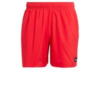adidas Men's Solid CLX Short-Length Swim Shorts, Pure Ruby/Black, M