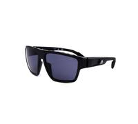 adidas Men's SP0008 Sunglasses, Shiny Black/Smoke, 61