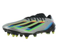 adidas Men's Speedportal.2 Firm Ground Soccer Shoes, Silver Metallic/Core Black/Solar Yellow, 14 Women/13 Men