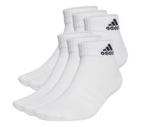 adidas Sportswear Unisex Sportswear Ankle Socks - 6 Pack - White/black, White, Size L, Men White