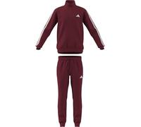 adidas Men's SPORTSWEAR BASIC 3 STRIPES FLEECE TRACKSUIT, active maroon/white, XS