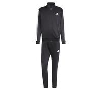 adidas Men's SPORTSWEAR BASIC 3 STRIPES FLEECE TRACKSUIT, Black, S