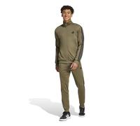 adidas Men's Sportswear Basic 3 Stripes Tricot Track Suit, Olive Strata, XS Short