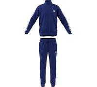 adidas Men's SPORTSWEAR BASIC 3 STRIPES TRICOT TRACKSUIT, semi lucid blue/white, S