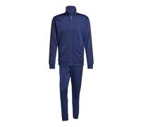 adidas Men's SPORTSWEAR BASIC 3 STRIPES TRICOT TRACKSUIT, dark blue/black, L