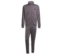 adidas Men's SPORTSWEAR BASIC 3 STRIPES TRICOT TRACKSUIT Grey Strata, L