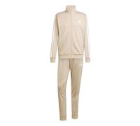 adidas Men's SPORTSWEAR BASIC 3 STRIPES TRICOT TRACKSUIT, magic beige/white, M