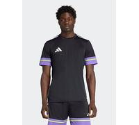 adidas Men's SQUADRA25 Jersey Short Sleeve, Black/Purple Rush/Semi Solar Slime, L