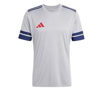 adidas Men's SQUADRA25 Jersey Short Sleeve, Glory Grey/Team Navy Blue 2/Pure Ruby, S