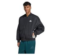 adidas Men's Stadium Bomber Coat, black/off white, XL