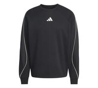 adidas Men's Stadium Crew Sweatshirt, black/off white, XL