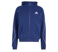 adidas Men's Stadium Small Logo Full-Zip Hoodie Sweatshirt, dark blue, L