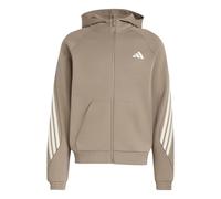 adidas Men's Stadium Three Stripes Full-Zip Hoodie Sweatshirt, Khaki Six, XL