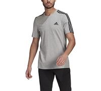 adidas Men's Standard Essentials 3-Stripes Tee, Medium Grey Heather, XX-Large