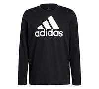 adidas Men's Standard Essentials Long Sleeve T-Shirt, Black/White/White, Medium