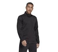 adidas Men's Standard Essentials Warm-Up 3-Stripes Track Top, Black/Black, X-Large