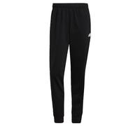 adidas Men's Standard Essentials Warm-Up Slim Tapered 3-Stripes Tracksuit Bottoms, Black/White, 3X-Large
