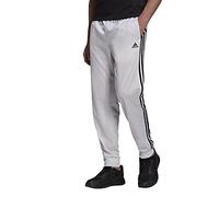 adidas Men's Standard Essentials Warm-Up Slim Tapered 3-Stripes Tracksuit Bottoms, White/Black, Small
