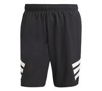 Adidas Mens 3-Stripes 8-Inch Swim Shorts Colour: Black, Size: Small