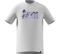 adidas Men's Summer Sunset Graphic T-Shirt, White, XXL