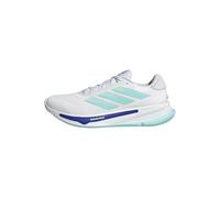 adidas Men's Supernova Ease Running Sneaker, White/Flash Aqua/Lucid Blue, 10