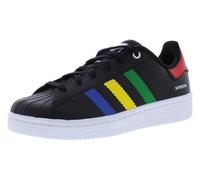 adidas Mens Superstar Lace Up Sneakers Shoes Casual - Black, Red, Core Black/Footwear White/Blue, 7 UK