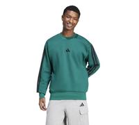 adidas Men's Essentials Fleece 3-Stripes Sweatshirt, Collegiate Green/Black, XL