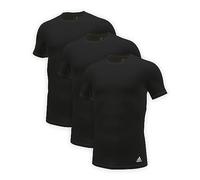 Pack of 3 T-Shirts in Cotton and Loose Fit with Crew Neck Black