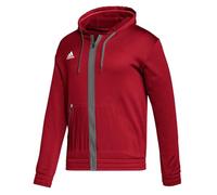 adidas Men's Team Issue Full-Zip Hoodie Red | Gray 2XL