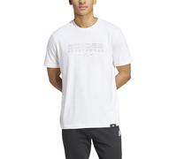 adidas Men's TECH Linear Graphic TEE, White, L