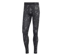 adidas Men's Techfit Allover Print Training Tights, Black/Black, XL