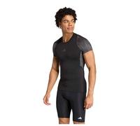 adidas Men's Techfit AOP Shirt, Black/Grey six, S