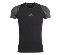 adidas Men's Techfit AOP Shirt, Black/Grey six, S