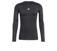 adidas Men's Techfit Compression Training 3-Stripes Longsleeve, Black, M