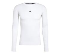 adidas Men's Techfit Compression Training Longsleeve TEE, White, L