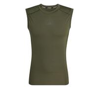 adidas Men's Techfit Compression Training Sleeveless T-Shirt, Night Cargo, L
