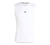 adidas Men's Techfit Compression Training Sleeveless T-Shirt, White, M