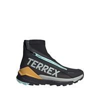 adidas Men's Terrex Free Hiker 2 C.Rdy Hiking Shoes, Core Black/Wonder Silver/Semi Flash Aqua, 10.5