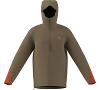 adidas Men's Terrex Multi 2.5 Layer CLIMAPROOF Rain Jacket, cardboard/semi impact orange, XXL