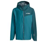adidas Men's Terrex Multi 2.5 Layer RAIN.RDY Jacket, Mystery Green/Aurora Ivy, S