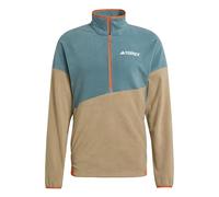 adidas Men's Terrex Multi CLIMAWARM Fleece Anorak, Preloved Teal/Cardboard/Semi Impact Orange, L