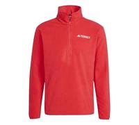 adidas Men's Terrex Multi Essentials Half Zip Fleece Jacket, pure ruby, S
