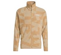 adidas Men's Terrex Multi Printed Full Zip Fleece Jacket, Cardboard/Blanch Cargo, XL