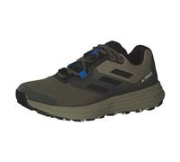 adidas Men's Terrex Two Flow Trail Running Shoe, Focus Olive/Core Black/Blue Rush, 11.5