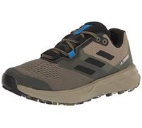 adidas Men's Terrex Two Flow Trail Running Shoe, Focus Olive/Core Black/Blue Rush, 11.5