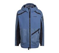 adidas Men's Terrex Utilitas Rain Jacket Technical, Wonder Steel/Black, S
